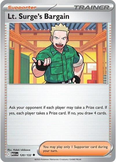 Lt Surges Bargain 120 132 ME01: Mega Evolution (MEG) - (#120/132) Near Mint