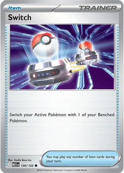 Switch ME01: Mega Evolution (MEG) - (#130/132) Reverse Holofoil Near Mint