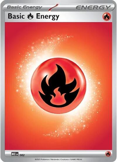 Basic Fire Energy - 002 MEE: Mega Evolution Energies (MEE) - (#2) Near Mint