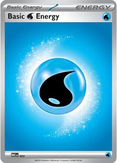 Basic Water Energy - 003 MEE: Mega Evolution Energies (MEE) - (#3) Near Mint