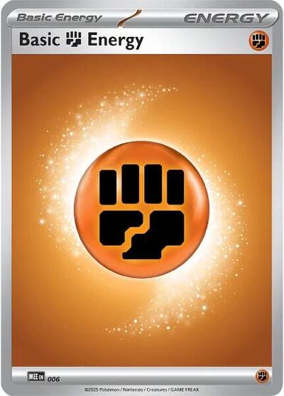2025 Pokemon: MEE: Mega Evolution Energies (MEE) - Basic Fighting Energy - 006 (#6, Common)
