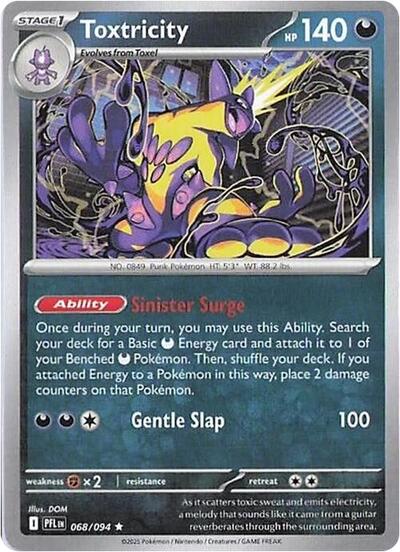 2025 Pokemon: ME02: Phantasmal Flames (PFL) - Toxtricity (#068/094, Rare)