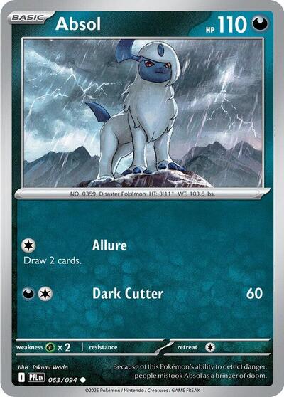 2025 Pokemon: ME02: Phantasmal Flames (PFL) - Absol (#063/094, Common)