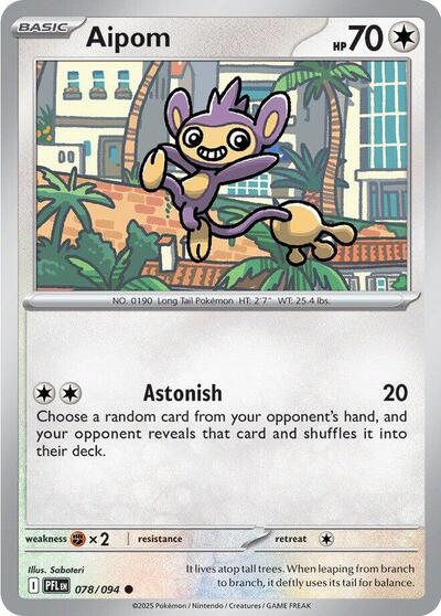 Aipom ME02: Phantasmal Flames (PFL) - (#078/094) Near Mint