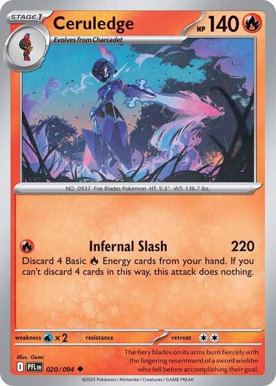 Ceruledge ME02: Phantasmal Flames (PFL) - (#020/094) Near Mint