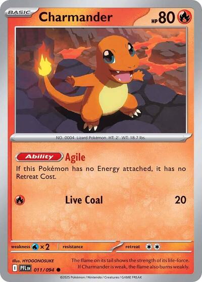 Charmander ME02: Phantasmal Flames (PFL) - (#011/094) Near Mint