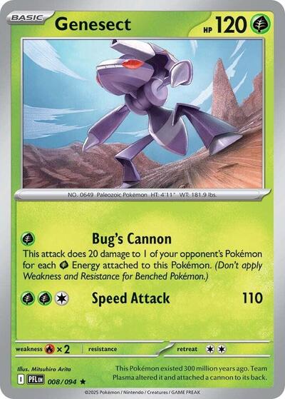 2025 Pokemon: ME02: Phantasmal Flames (PFL) - Genesect (#008/094, Rare)
