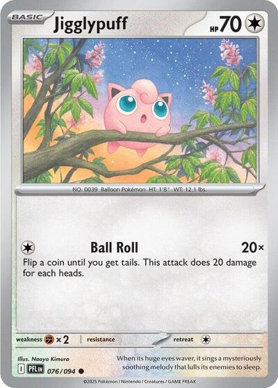 2025 Pokemon: ME02: Phantasmal Flames (PFL) - Jigglypuff (#076/094, Common)