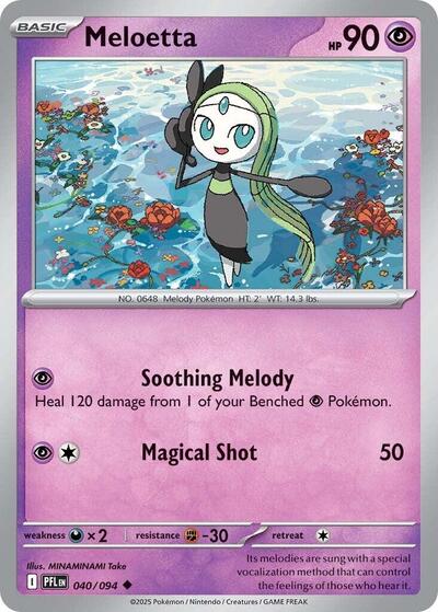 2025 Pokemon: ME02: Phantasmal Flames (PFL) - Meloetta (#040/094, Uncommon)