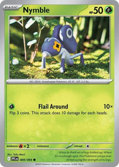 2025 Pokemon: ME02: Phantasmal Flames (PFL) - Nymble - 009/094 (#009/094, Common)