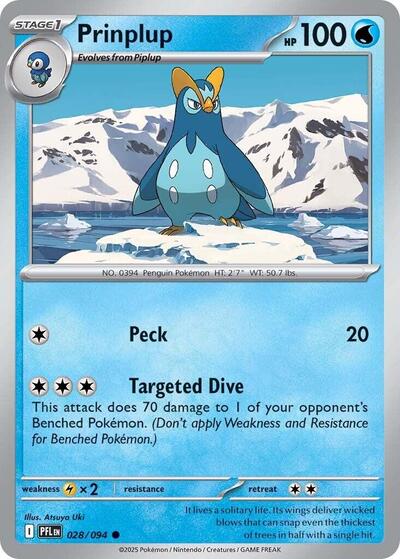 2025 Pokemon: ME02: Phantasmal Flames (PFL) - Prinplup (#028/094, Common)