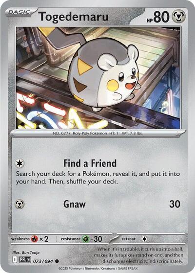 Togedemaru - 073/094 ME02: Phantasmal Flames (PFL) - (#073/094) Near Mint