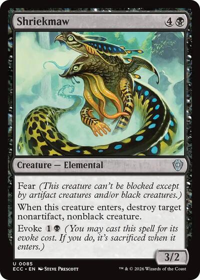 Shriekmaw Commander: Lorwyn Eclipsed (ECC) - (#85) Near Mint
