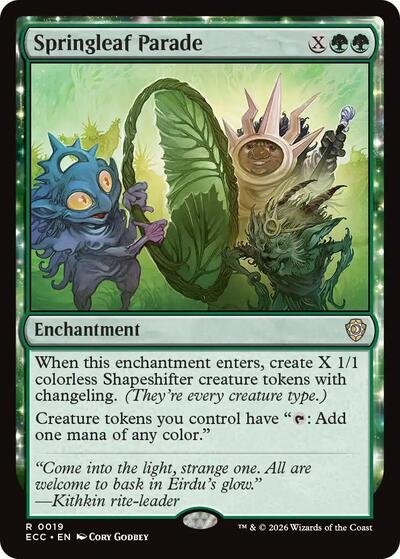Springleaf Parade Commander: Lorwyn Eclipsed (ECC) - (#19) Near Mint