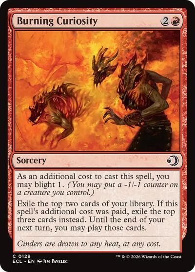 Burning Curiosity Lorwyn Eclipsed (ECL) - (#129) Near Mint