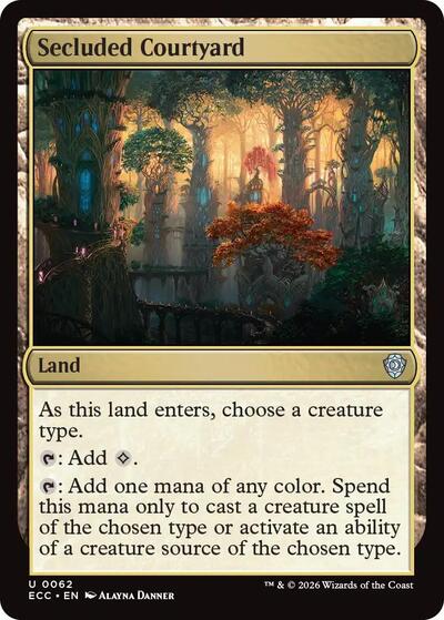 Secluded Courtyard Commander: Lorwyn Eclipsed (ECC) - (#62) Near Mint