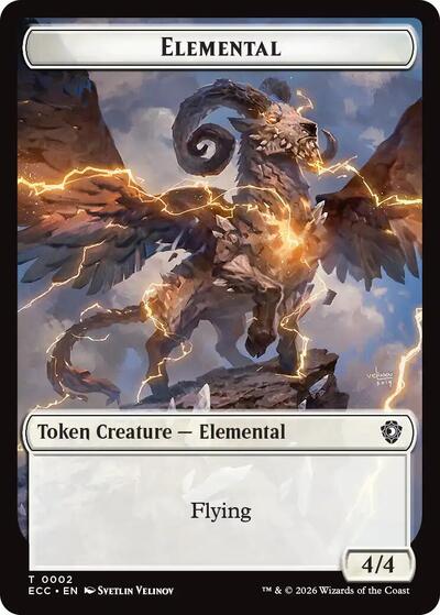 Elemental 0002 Plant Double Sided Token Commander: Lorwyn Eclipsed (ECC) - (#2 // 5) Near Mint