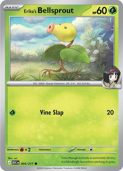 2026 Pokemon: ME: Ascended Heroes (ASC) - Erika's Bellsprout (#004/217, Common)