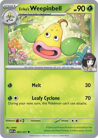 Erika's Weepinbell ME: Ascended Heroes (ASC) - (#005/217) Near Mint
