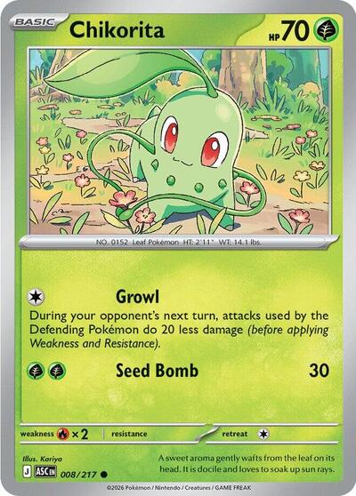 Chikorita ME: Ascended Heroes (ASC) - (#008/217) Near Mint