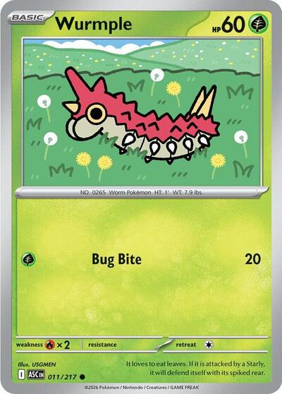 Wurmple ME: Ascended Heroes (ASC) - (#011/217) Near Mint
