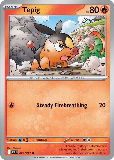 Tepig ME: Ascended Heroes (ASC) - (#029/217) Near Mint