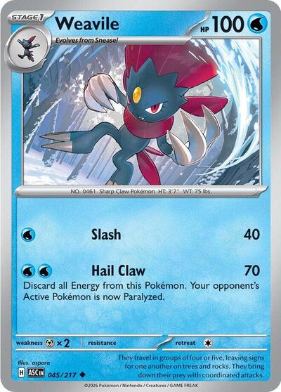 Weavile - 045/217 ME: Ascended Heroes (ASC) - (#045/217) Near Mint