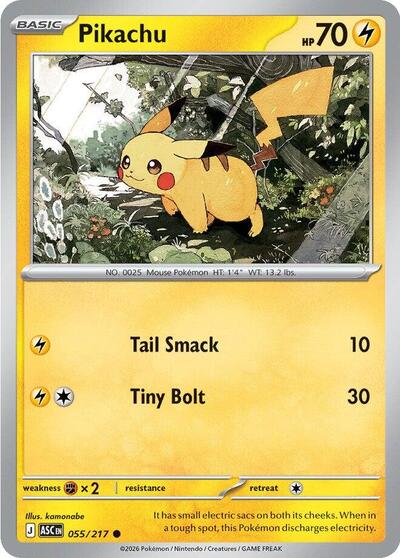 Pikachu ME: Ascended Heroes (ASC) - (#055/217) Near Mint