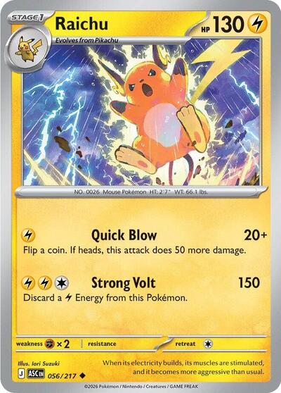 Raichu ME: Ascended Heroes (ASC) - (#056/217) Near Mint
