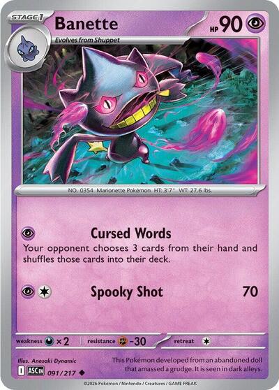 Banette - 091/217 ME: Ascended Heroes (ASC) - (#091/217) Near Mint