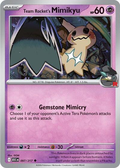 Team Rocket's Mimikyu - 097/217 ME: Ascended Heroes (ASC) - (#097/217) Near Mint