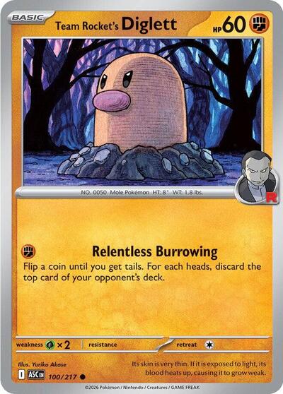 Team Rocket's Diglett ME: Ascended Heroes (ASC) - (#100/217) Near Mint