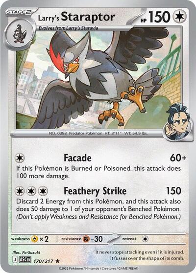 Larry's Staraptor - 170/217 ME: Ascended Heroes (ASC) - (#170/217) Holofoil Near Mint