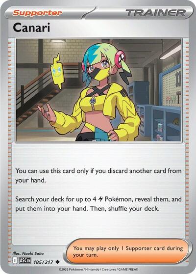 Canari - 185/217 ME: Ascended Heroes (ASC) - (#185/217) Reverse Holofoil Near Mint