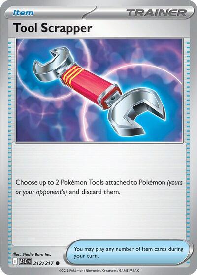 2026 Pokemon: ME: Ascended Heroes (ASC) - Tool Scrapper (#212/217, Common)