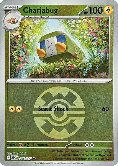 Charjabug (Quick Ball) ME: Ascended Heroes (ASC) - (#065/217) Reverse Holofoil Near Mint