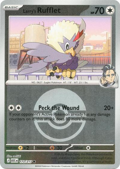 Larry's Rufflet (Poke Ball) ME: Ascended Heroes (ASC) - (#173/217) Reverse Holofoil Near Mint