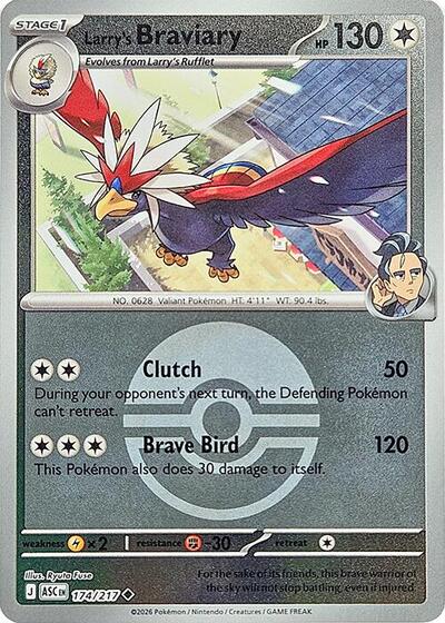 Larry's Braviary (Poke Ball) ME: Ascended Heroes (ASC) - (#174/217) Reverse Holofoil Near Mint