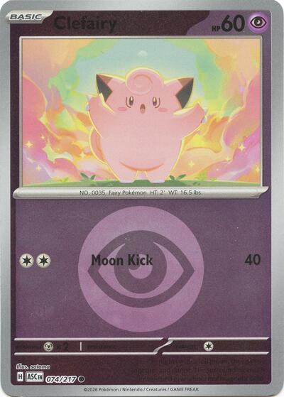 Clefairy (Energy Symbol Pattern) ME: Ascended Heroes (ASC) - (#074/217) Reverse Holofoil Near Mint