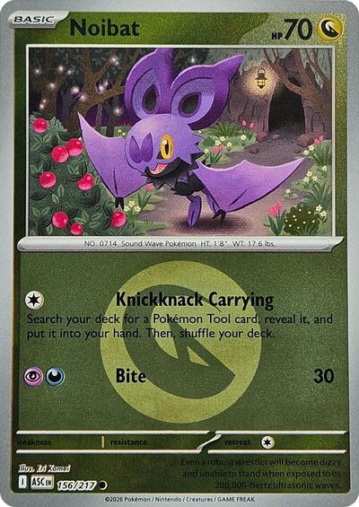 Noibat (Energy Symbol Pattern) ME: Ascended Heroes (ASC) - (#156/217) Reverse Holofoil Near Mint