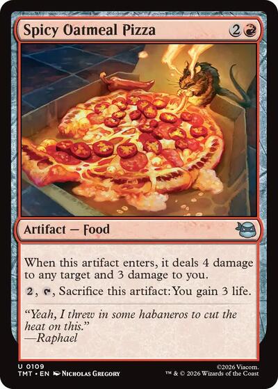 Spicy Oatmeal Pizza Teenage Mutant Ninja Turtles (TMT) - (#109) Near Mint