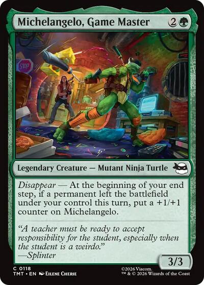 Michelangelo, Game Master Teenage Mutant Ninja Turtles (TMT) - (#118) Near Mint