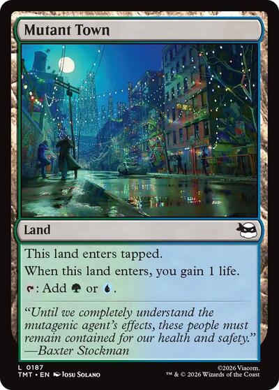2026 Magic: The Gathering: Teenage Mutant Ninja Turtles (TMT) - Mutant Town (#187, Land)