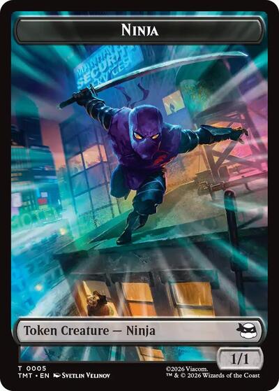 Ninja // Mutagen Double-Sided Token Teenage Mutant Ninja Turtles (TMT) - (#5 // 9) Near Mint
