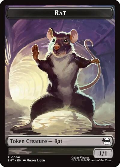 Rat // Copy Double-Sided Token Teenage Mutant Ninja Turtles (TMT) - (#6 // 1) Near Mint