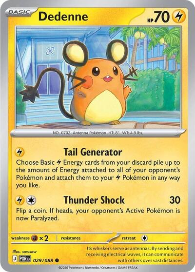 Dedenne 029 088 ME03: Perfect Order (POR) - (#029/088) Near Mint