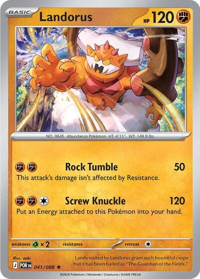 2026 Pokemon: ME03: Perfect Order (POR) - Landorus (#041/088, Rare)