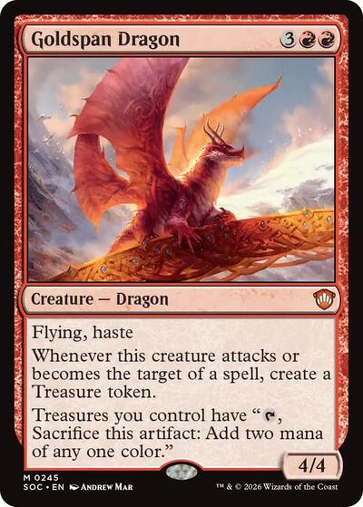 Goldspan Dragon Commander: Secrets of Strixhaven (SOC) - (#245) Near Mint