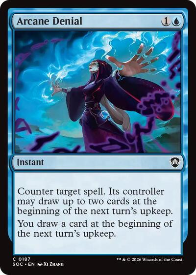 Arcane Denial Commander: Secrets of Strixhaven (SOC) - (#187) Near Mint