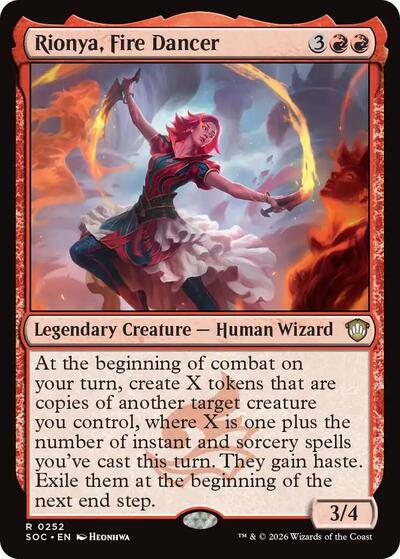 Rionya Fire Dancer Commander: Secrets of Strixhaven (SOC) - (#252) Near Mint